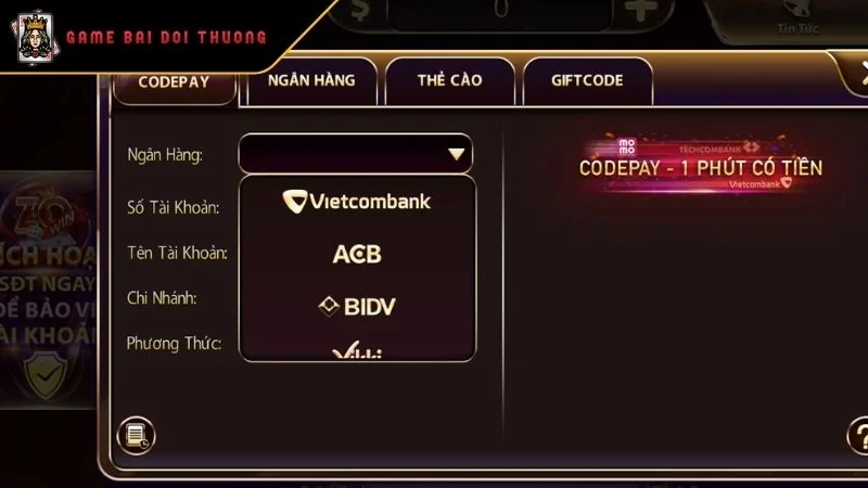 Nạp Tiền ZOWIN Quy Trình Gửi Số Dư Vào Tài Khoản Nhanh Nhất Nạp tiền qua Codepay đơn giản cho tân thủ