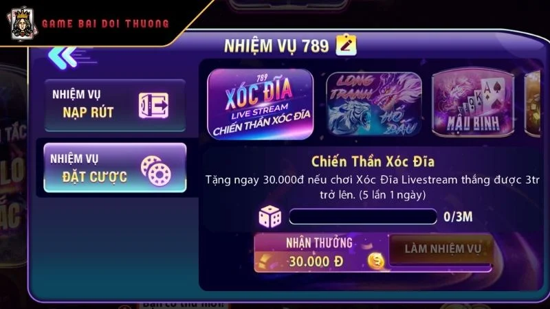 Khuyến Mãi 789 CLUB - Update Các Sự Kiện Ưu Đãi Hấp Dẫn Nhất Nhận quà không giới hạn khi hoàn thành nhiệm vụ chơi game
